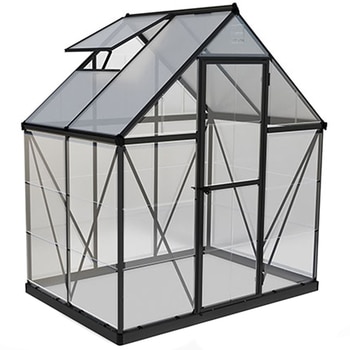 Palram Hybrid Greenhouse 182.9 x 121.9cm With Dark Grey Frame