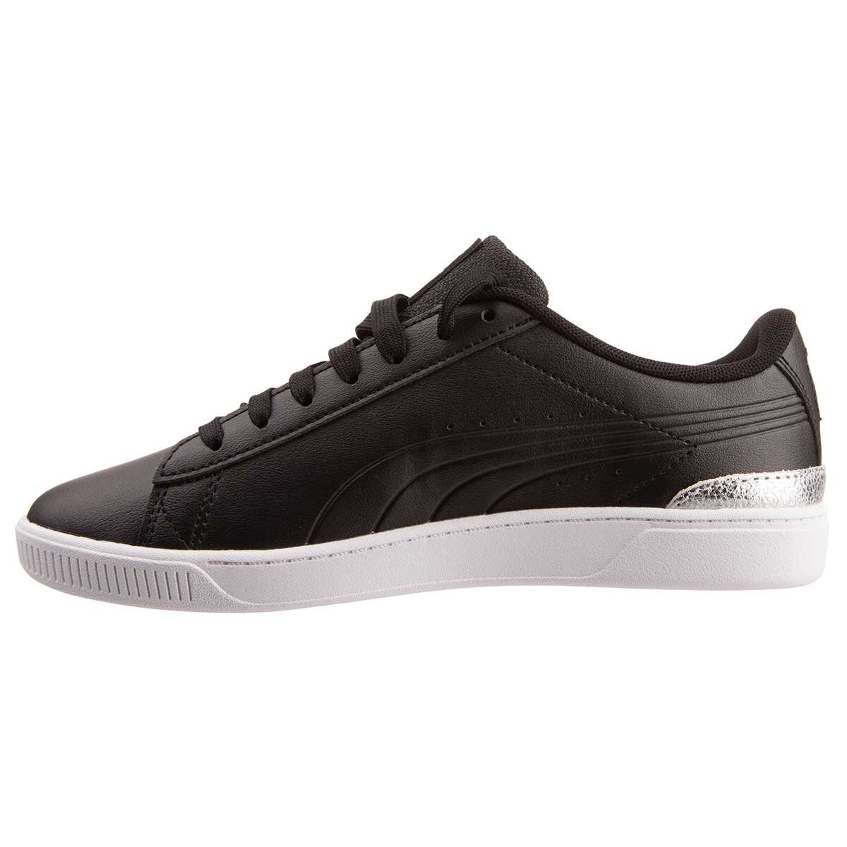 Puma Vikky V3 Leather Metallic Shine Black Silver