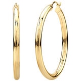 14KT Yellow Gold Plain Hoop Earrings