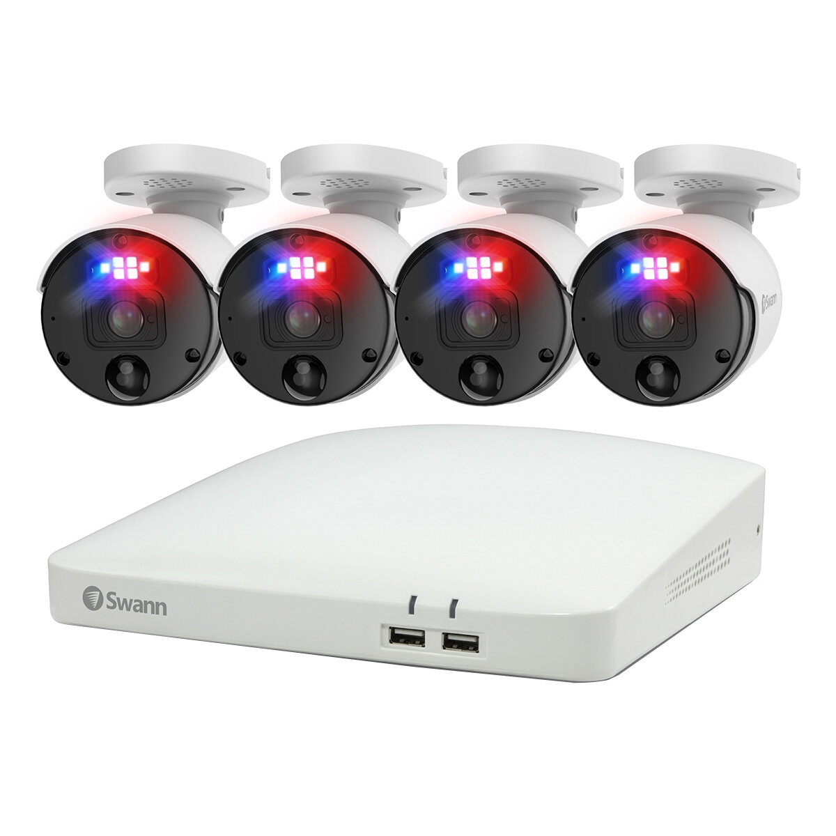 Swann Professional Wired 4K NVR Security System with 4 Wired Bullet Cameras SWNVK-88990W4