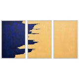 Cafe Lighting and Living Stormy Monday Blues Canvas Painting Set, Gold/