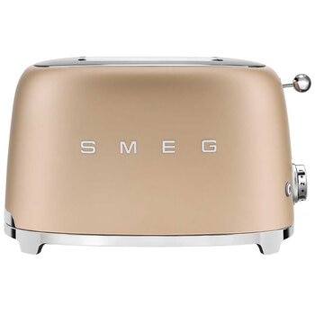 Smeg 50's Style Toaster 2 Slice Matte Champagne