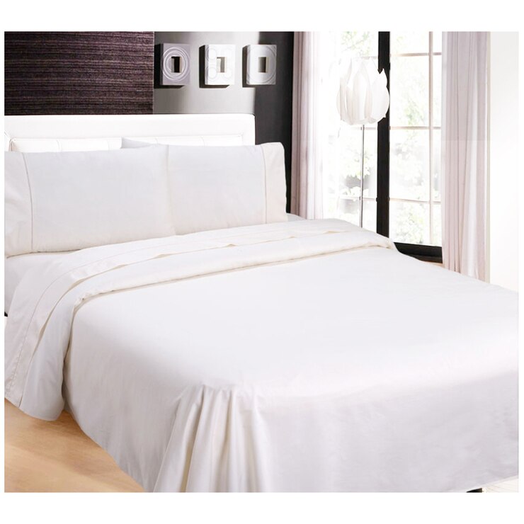 Ramesses 1100 TC Cotton Sateen Queen Sheet Set White ...