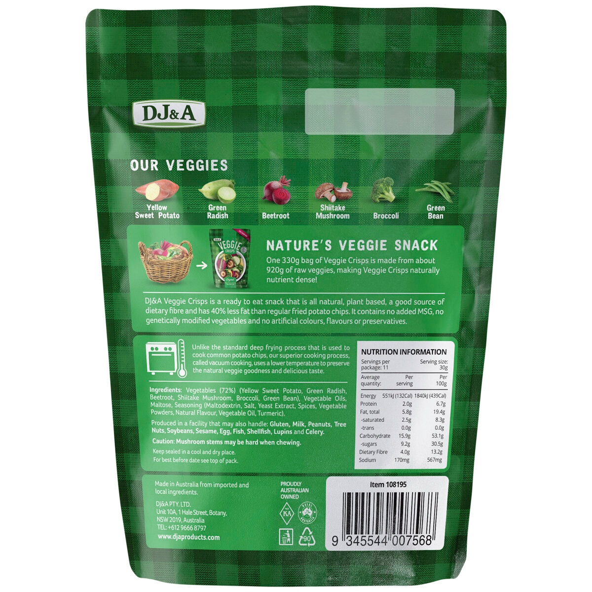 Veggie Crisps 330g