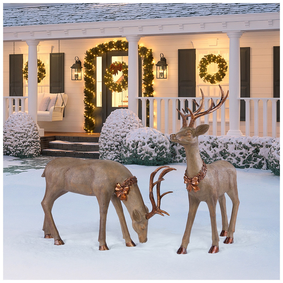 Resin Deer Decorations 2pk Costco Australia