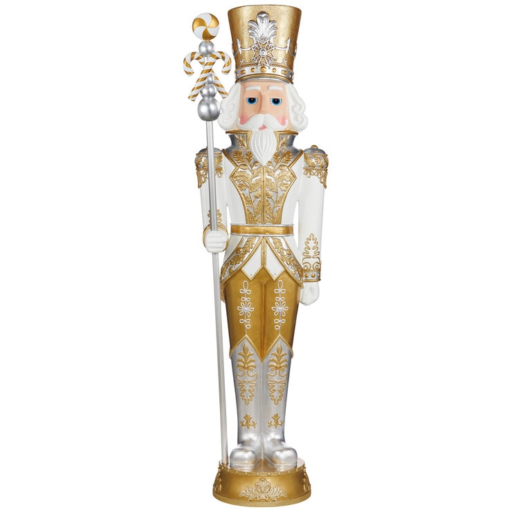 Christmas Grand Caucasian Nutcracker with LED Lights and Music 2.4m