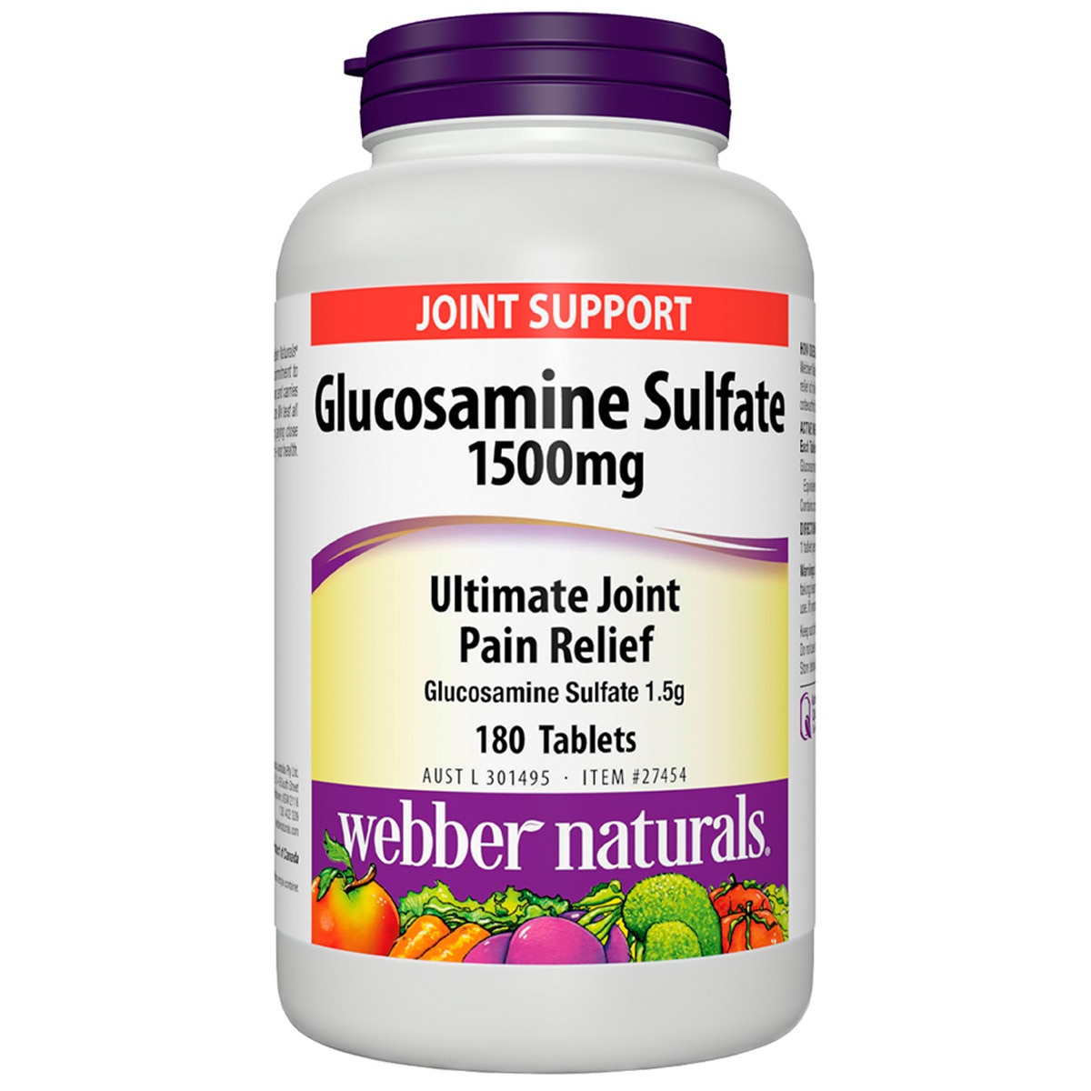 Webber Naturals Glucosamine Sulfate 1500mg 180 tabs