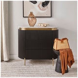 CAFE LIGHTING & LIVING Demarco 3 Drawer Chest Black