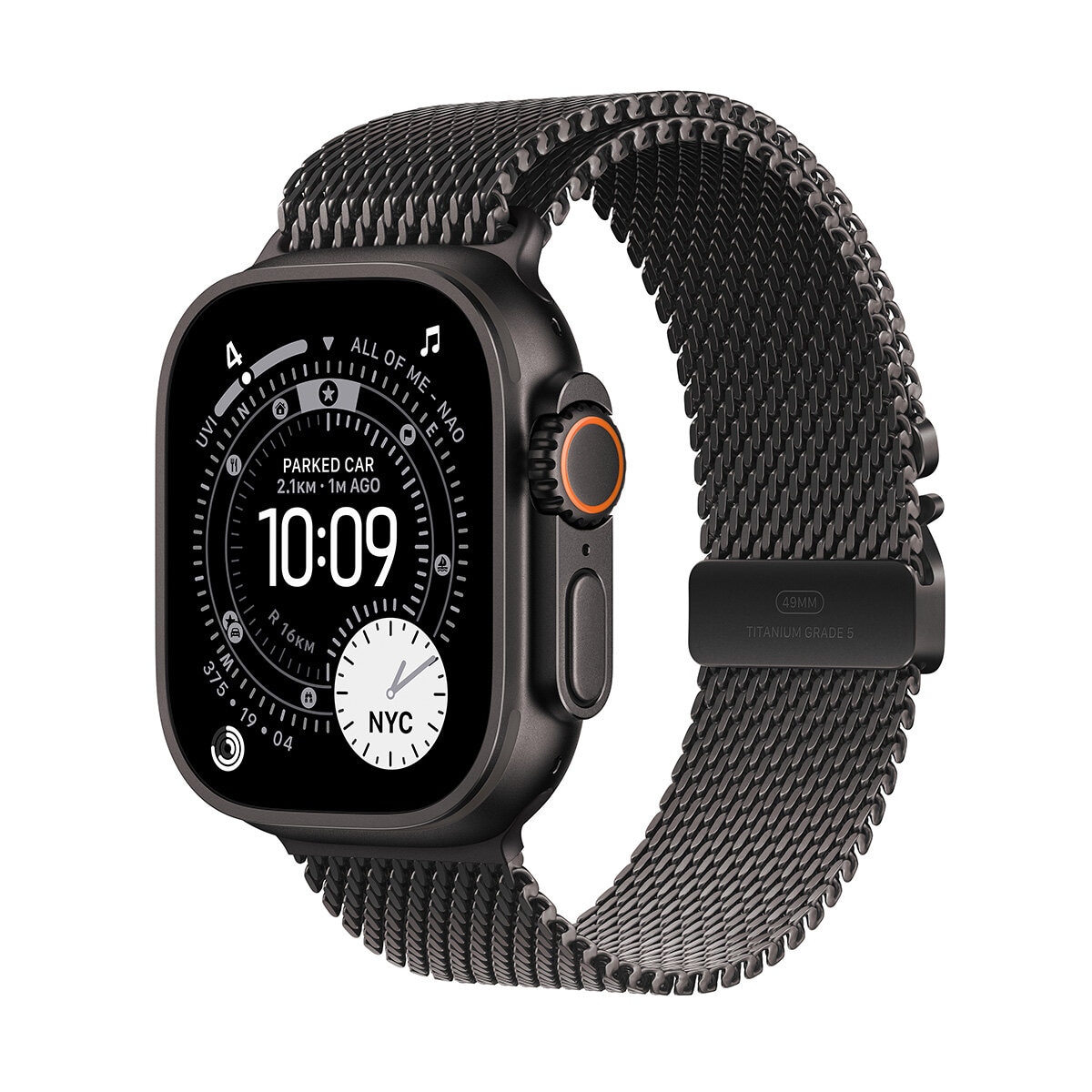Apple Watch Ultra 3 GPS + Cellular 49-mm Black Titanium Case with Black Trail Loop - SM