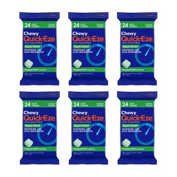 Quick Eze Chewy Peppermint 6 x 24 Pack Quick Eze Chewy Peppermint 6 x 24 Pack