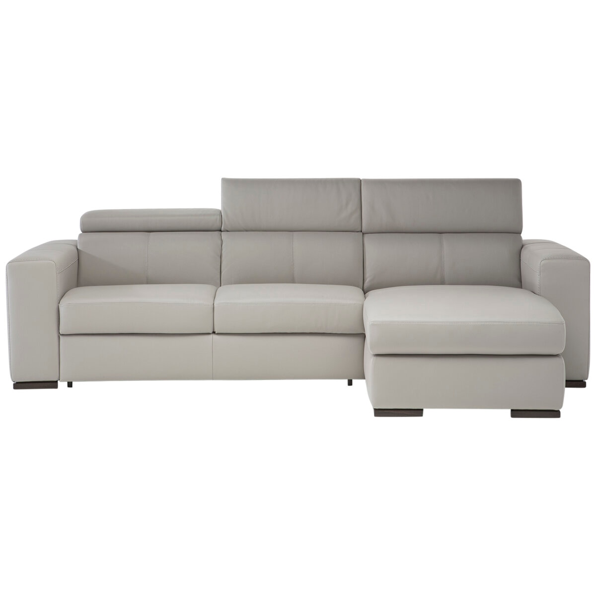 Natuzzi Leather 2 Piece Denver Sectional Stone