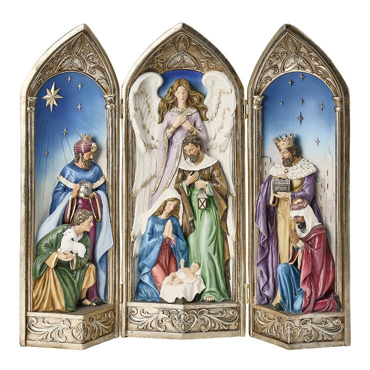 40.6cm Nativity Scene Tri-Fold