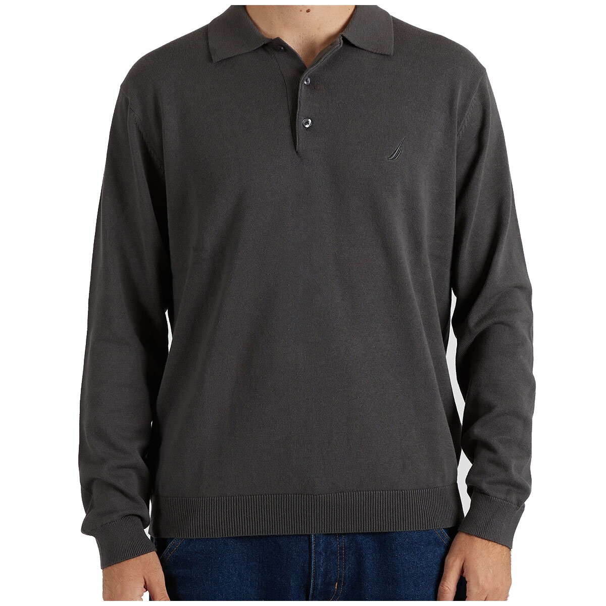 Nautica Long Sleeve Knit Polo Nautica Long Sleeve Knit Polo