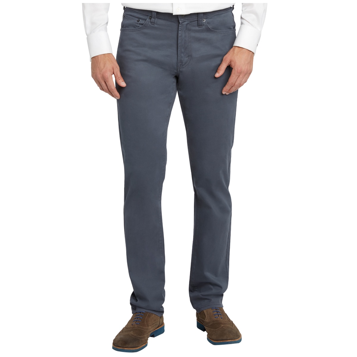 Kirkland Signature Mens 5 Pocket Brushed Cotton Twill Pants Gray 32X30