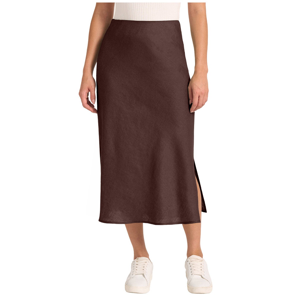 Matty M Women's Linen Slip Skirt