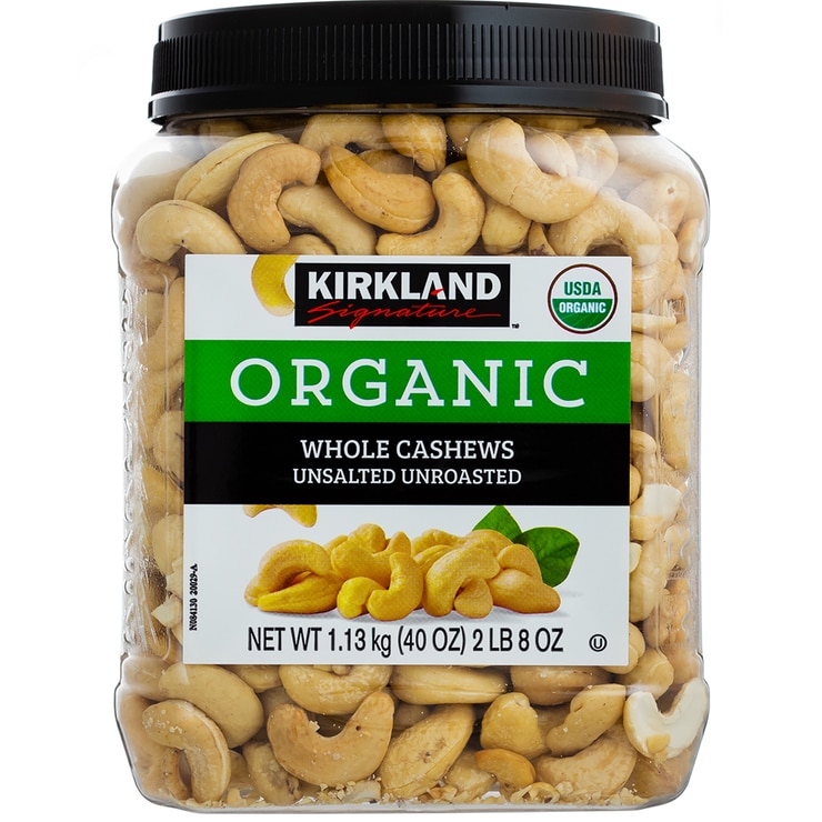 Kirkland Signature Organic Unsalted Cashews 1.13kg Costco Australia