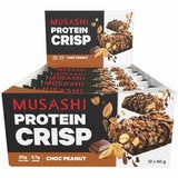 Musashi Protein Crisp Choc Peanut Bars 12 X 60G Musashi Protein Crisp Choc Peanut Bars 12 X 60G