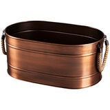 Farmhouse Galvanised Oval Bins 2 x Pack