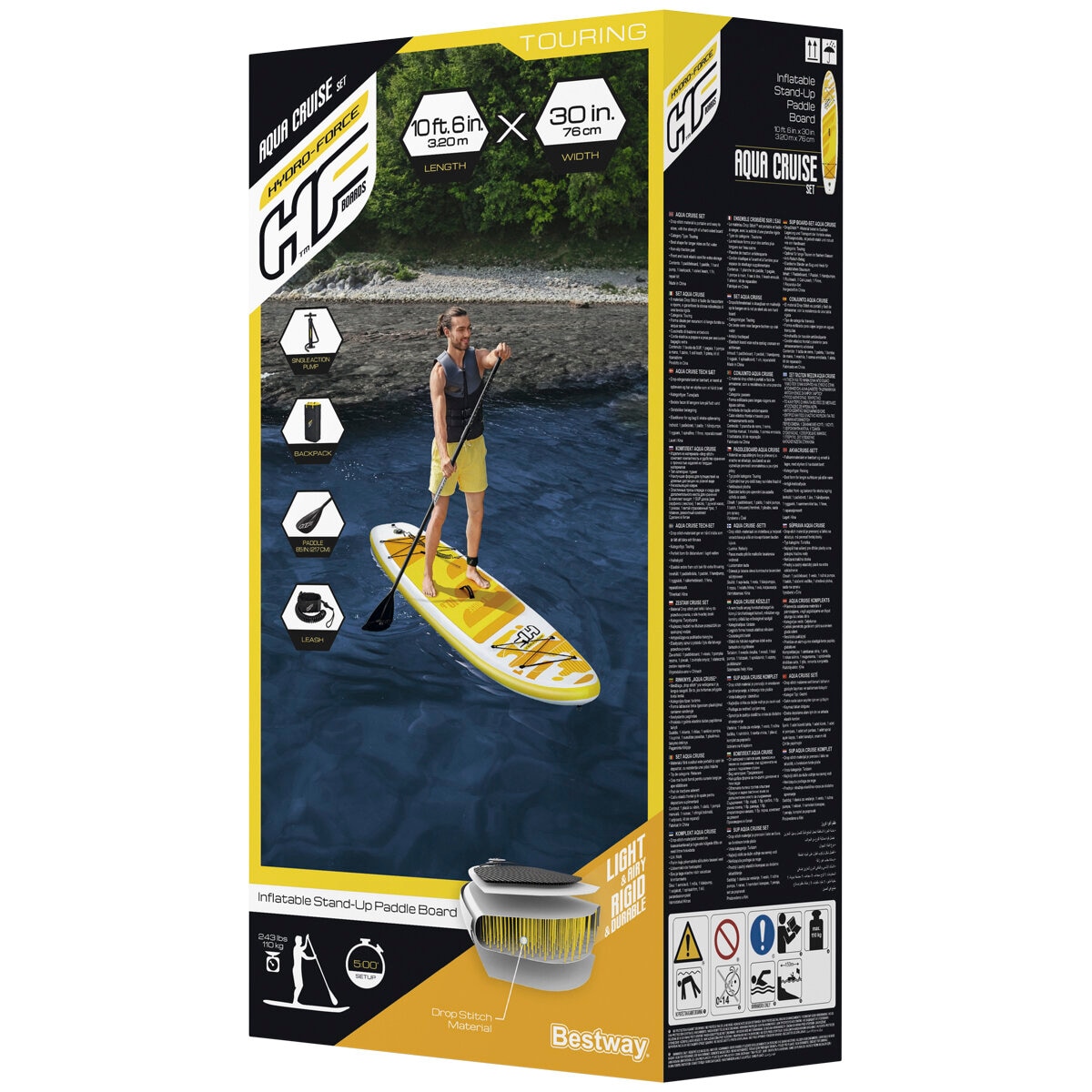 Bestway Hydro-Force Aqua Cruise Inflatable Stand Up Paddleboard Set 3.2 Metre