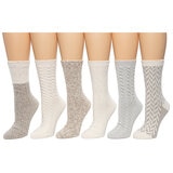 Bearpaw Women's Boot Sock 6 Pack Light Bearpaw Women's Boot Sock 6 Pack Light