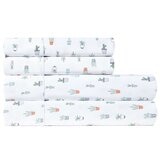 South Point Fashion Poly Flannel Sheet Set 4 Piece King Single Plants