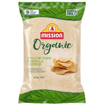 Mission Organic Tortilla Rounds 875g