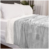 Kirkland Signature Plush Blanket Queen Light Grey