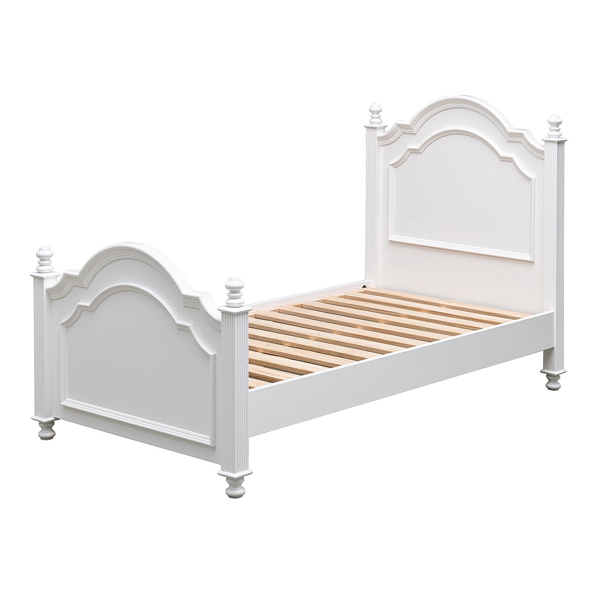 Moran Cassis King Single Bed with Encasement and Slats, White