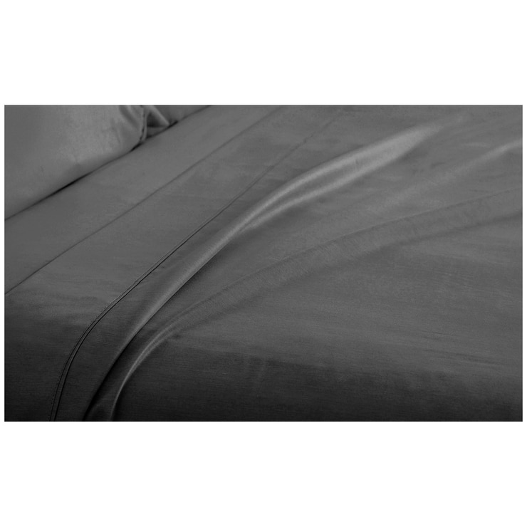 Kingtex Bamboo Cooling 2000TC Sheet Set Single - Charcoal Kingtex Bamboo Cooling 2000TC Sheet Set Single - Charcoal