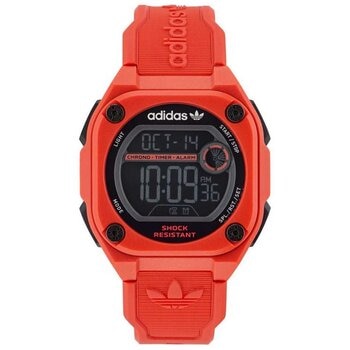 Adidas Originals City Tech Two Red Silicone Digital Watch AOST23063