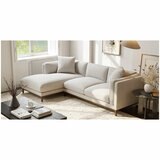 Valencia Bergen Fabric Sectional Lounge Left Chaise Beige Valencia Bergen Fabric Sectional Lounge Left Chaise Beige