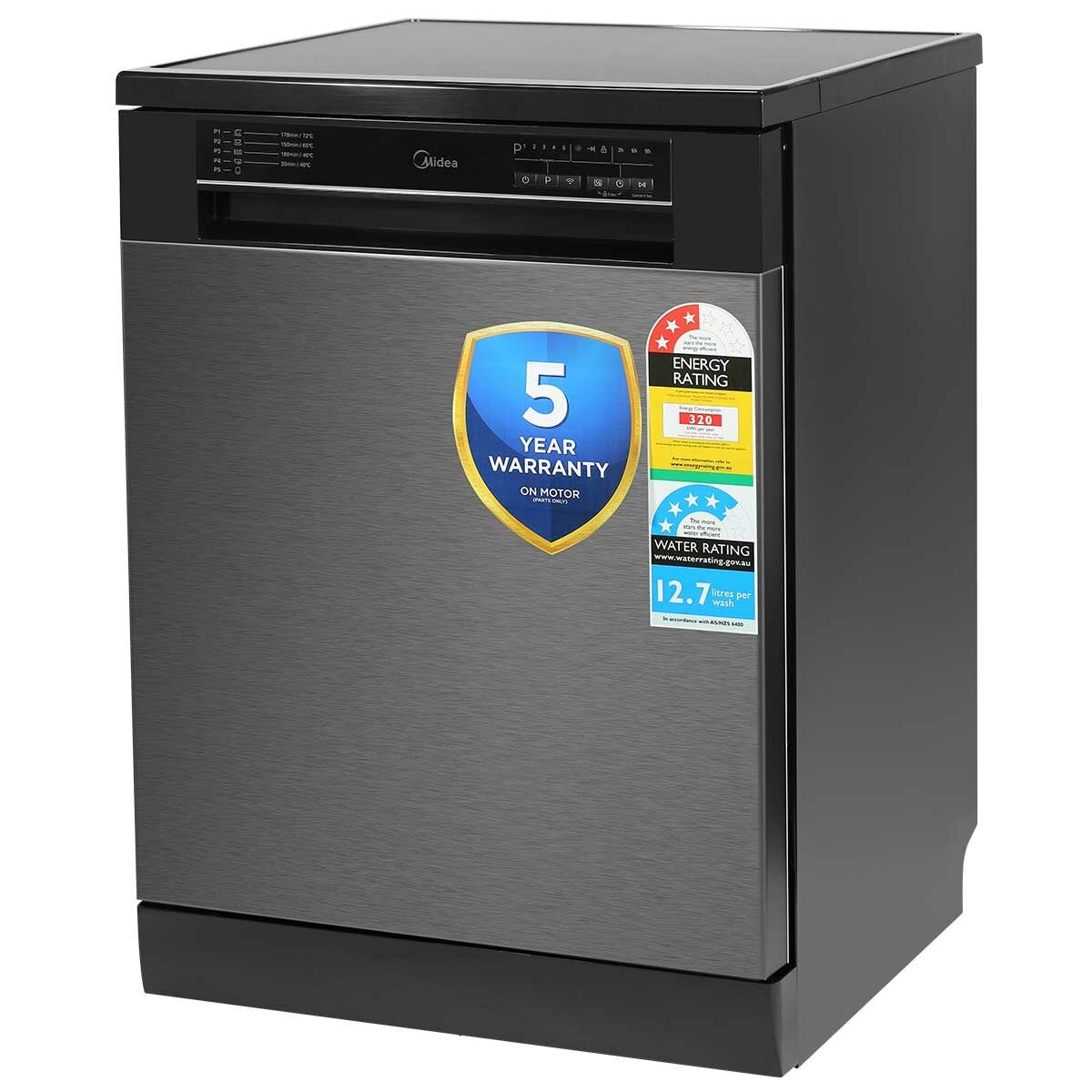 Midea 60cm 14 Place Freestanding Dishwasher Stainless MDWPF1433F