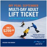 Perisher Lift Ticket Off Peak Season Adult 2 or 3 Day Perisher Lift Ticket Off Peak Season Adult 2 or 3 Day