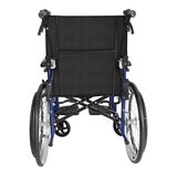 Altus Transport Wheelchair Lightweight Folding Self Propelled 20-inch Wheel - BLUE