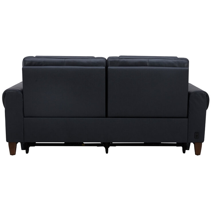 Aiden & Ivy Leather Power Reclining Sofa With Power Headrests