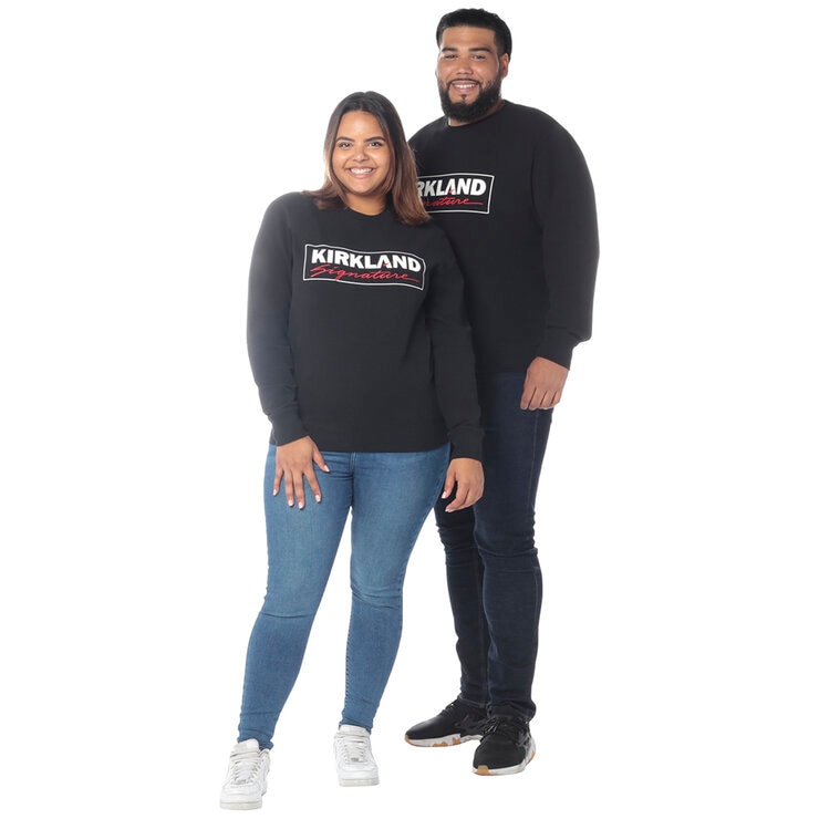 Kirkland Signature Unisex Fleece Crewneck Black