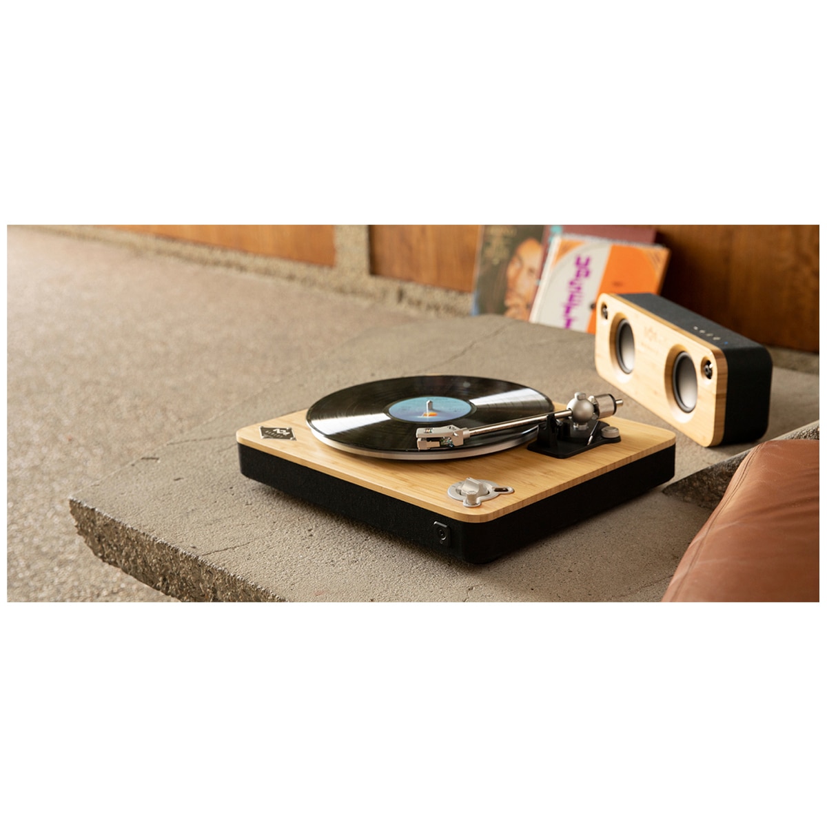 House Of Marley Turntable and Duo Bookshelf Speakers Costco Australia