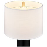 Bridgeport Designs Black Metal Cylinder Table Lamp Black and Honey Brass