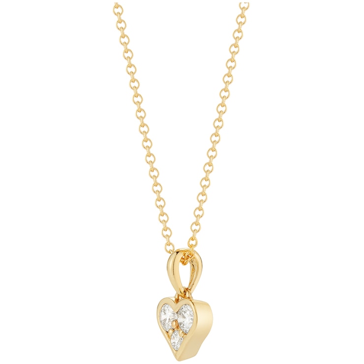18KT Yellow Gold Heart Shape 0.34ctw Diamond Pendant Costco Australia