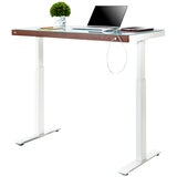 airLIFT Glass Top Electric Height-Adjustable Standing Desk White