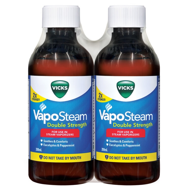 Vicks Vaposteam Double Strength Inhalant 2 x 200ml Vicks Vaposteam Double Strength Inhalant 2 x 200ml