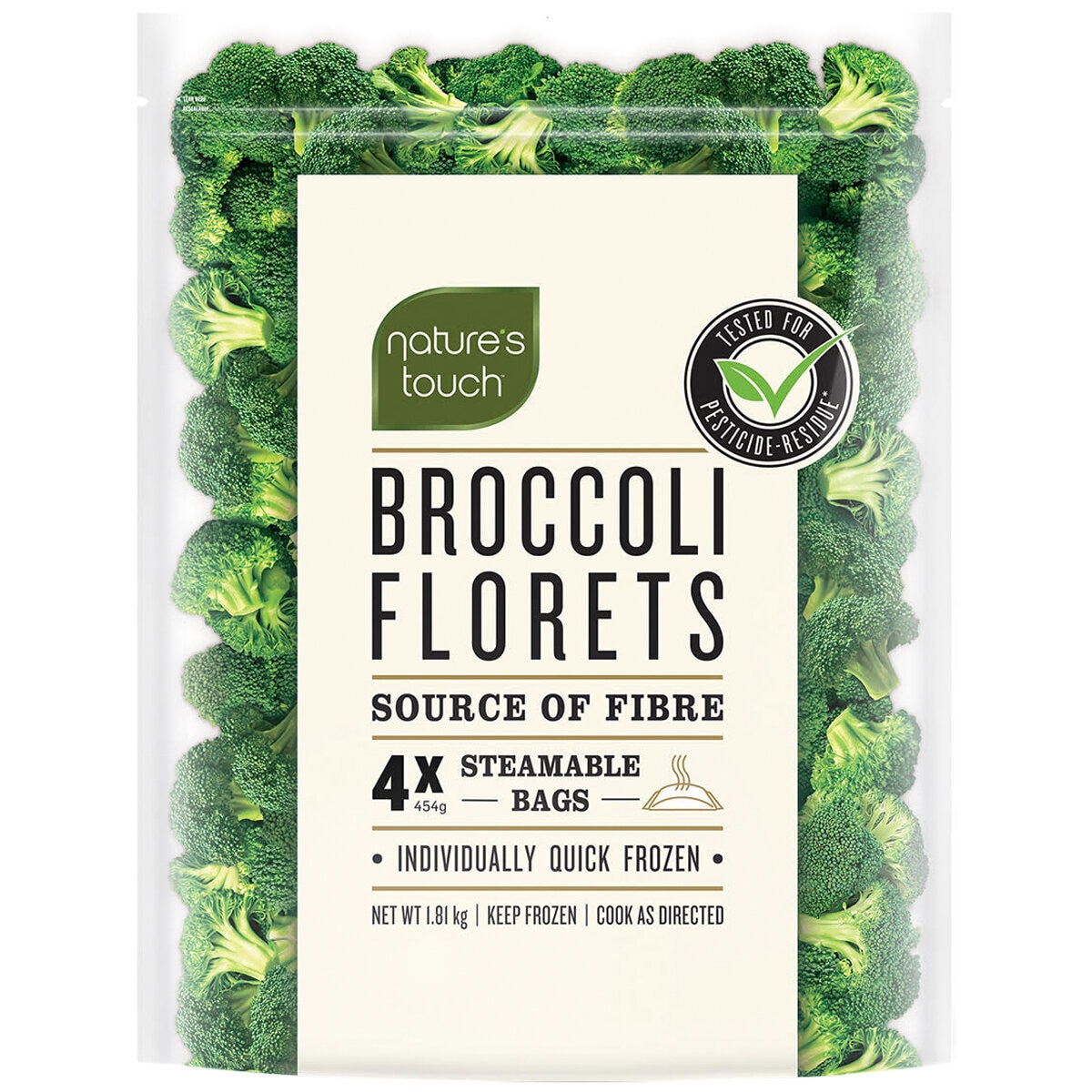 Nature's Touch Broccoli Florets 4 x 454g