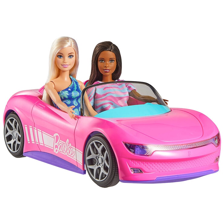 Hot Wheels RC Barbie Convertible 2 Dolls