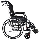 Altus Transport Wheelchair Lightweight Folding Self Propelled 20 Inch Wheel Black