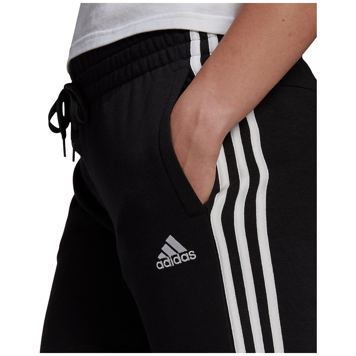 Adidas Women's Fleece Pant Black/White