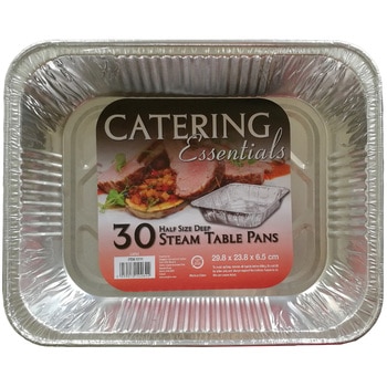 Catering Essentials Half Size Aluminum Foil Steam Pans 30 Pack
