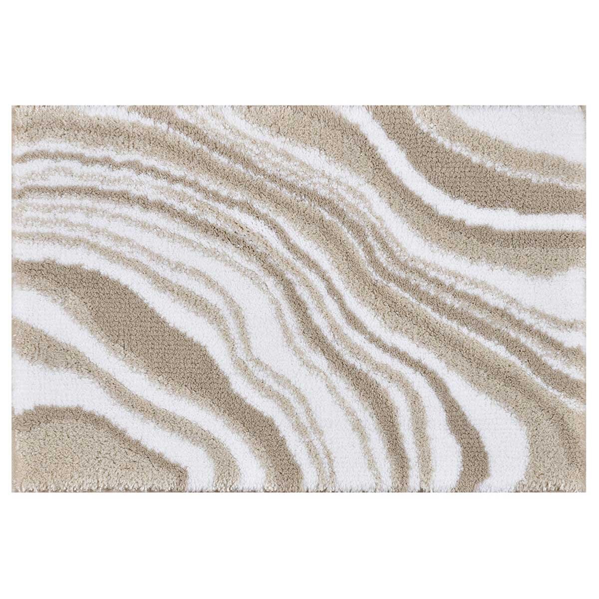 Riviera Marble Print Bathmat 40 x 60cm 2 Pack Taupe