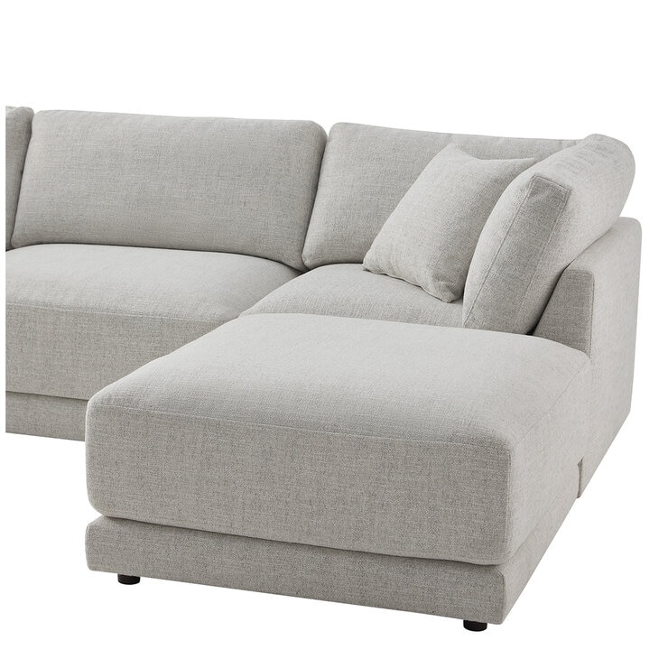 Aiden & Ivy 4 Piece Fabric Modular Sofa With 2 Pillows