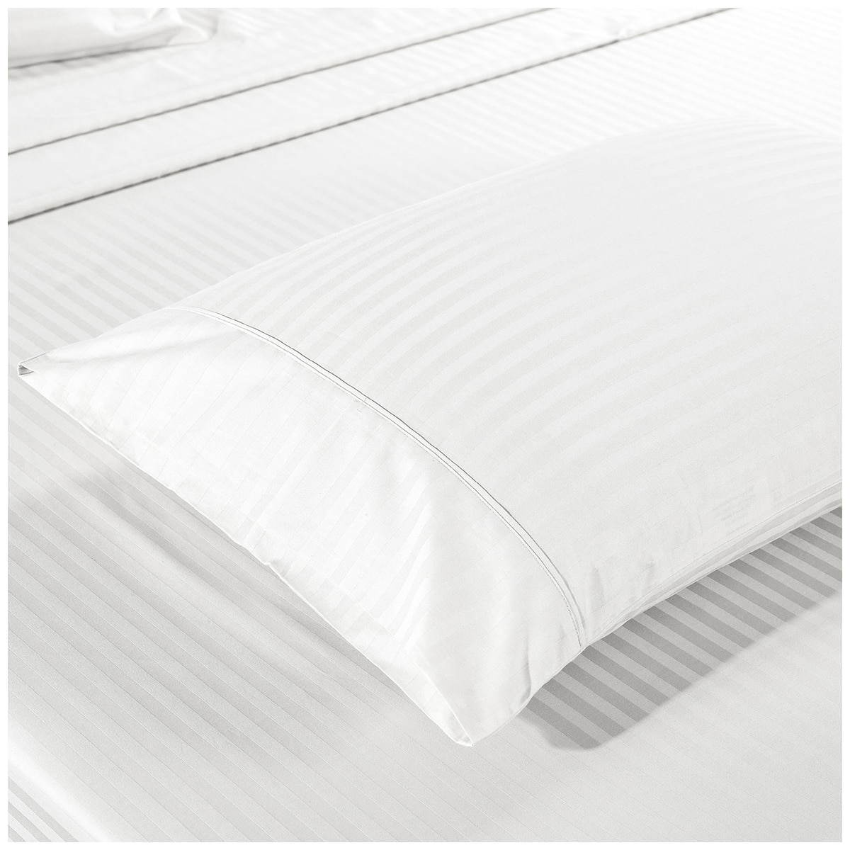 Sheet Set Stripes Queen - White