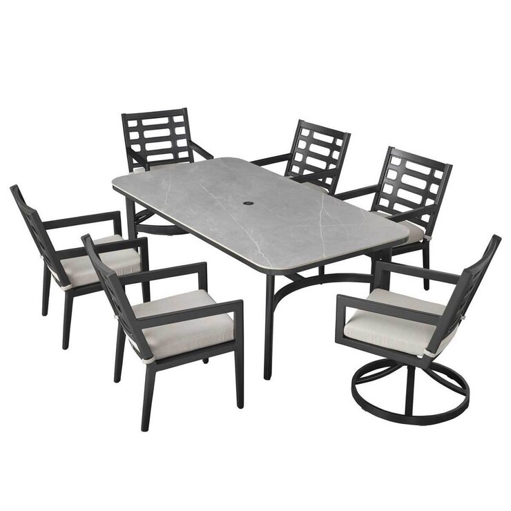 Agio Formia 7 Piece Metal Dining Set